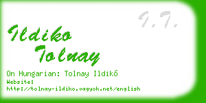 ildiko tolnay business card
